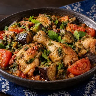 Куры с овощами
