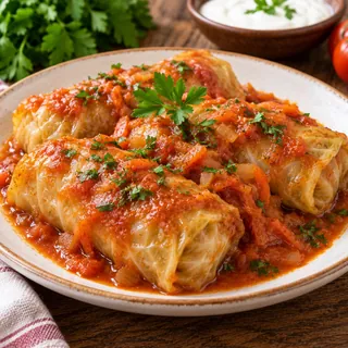 Голубцы с мясом и рисом