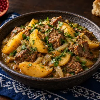 Мясо с айвой