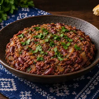 Красная фасоль с маслом