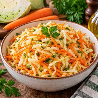 Салат из свежей капусты с морковью